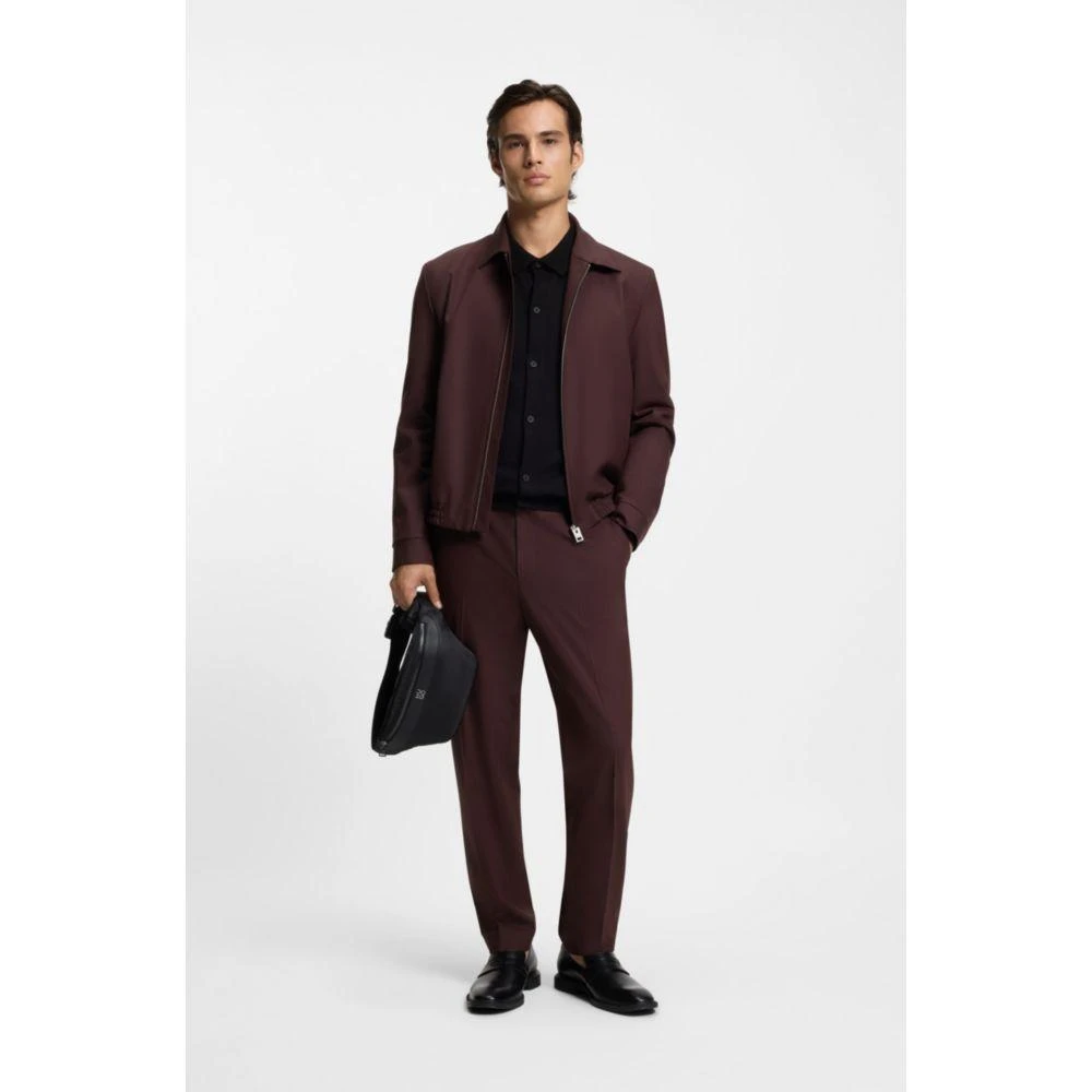 Hugo Boss Slim-fit trousers in wool-blend poplin 2