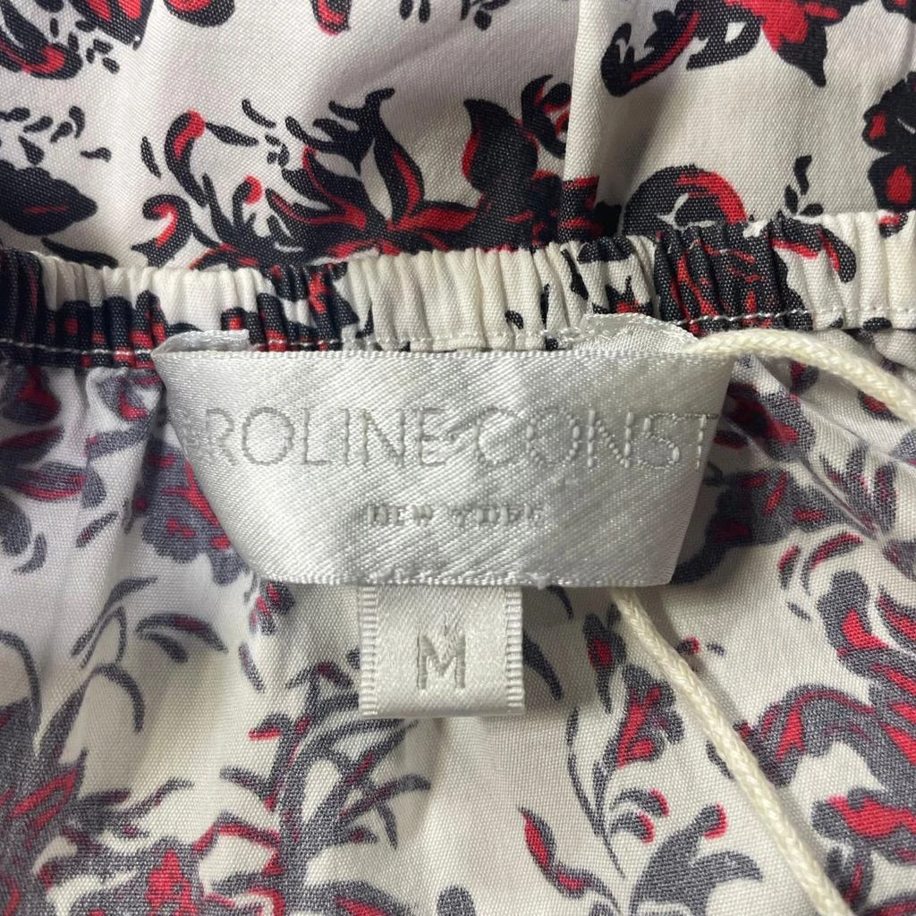 CAROLINE CONSTAS Gisele Printed Blouse in Red Cotton 5