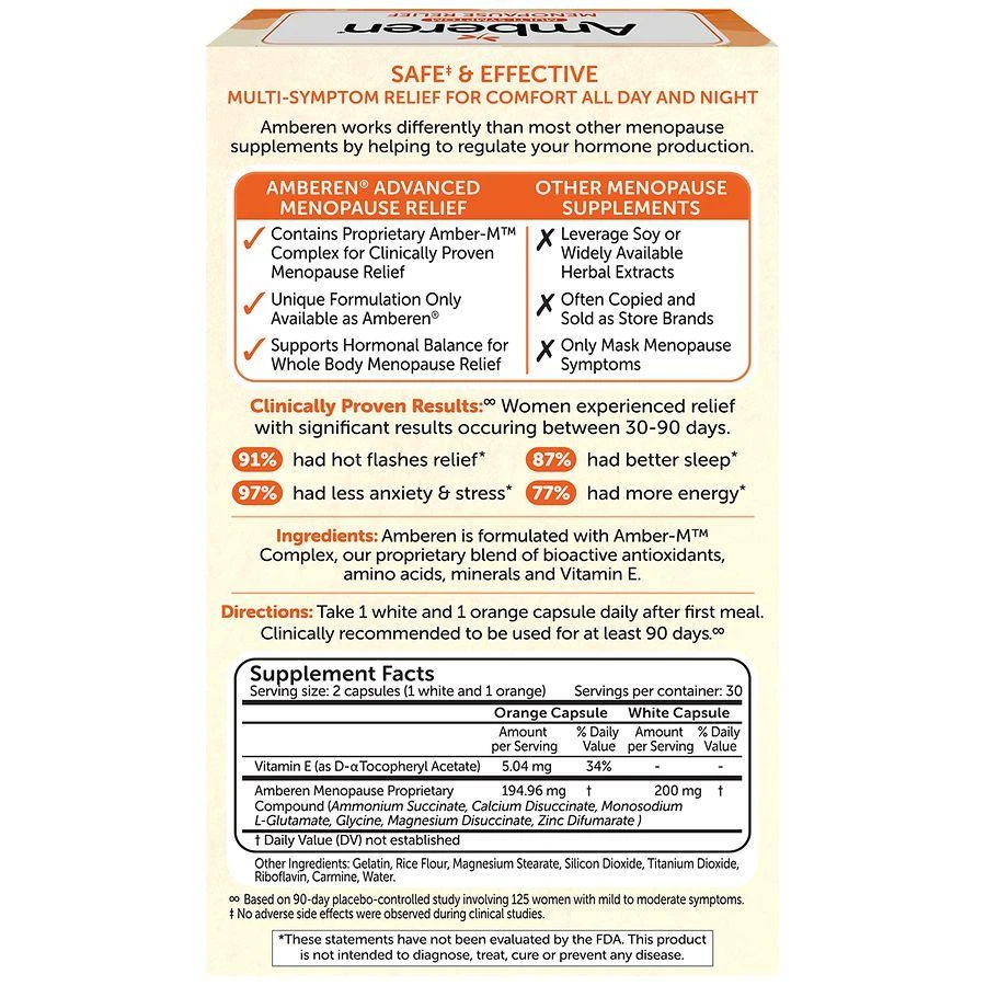Amberen Multi-Symptom Menopause Relief Capsules 2