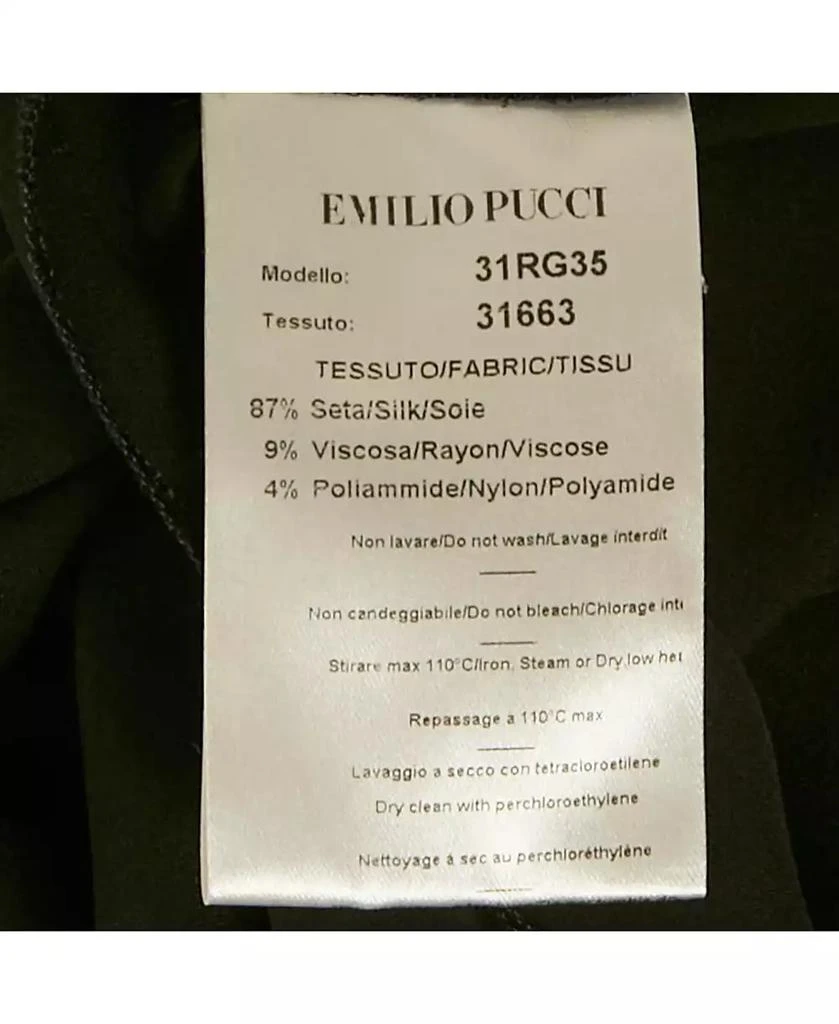 Pre-Owned Emilio Pucci Women's Black Lace Trim Silk Jumpsuit 6