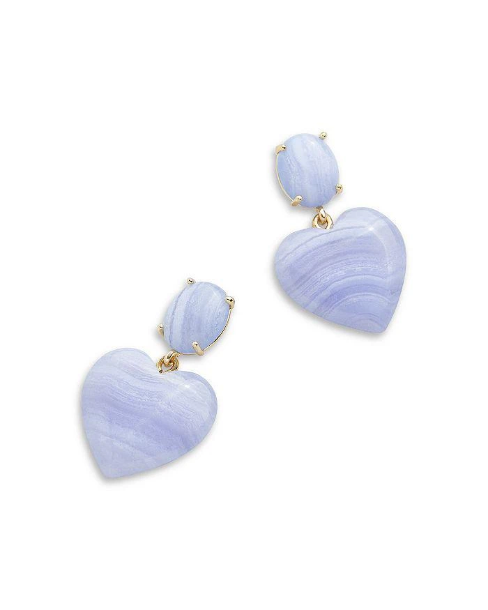 BAUBLEBAR Juno Sheri Semi Precious Gemstone Heart Drop Earrings 1
