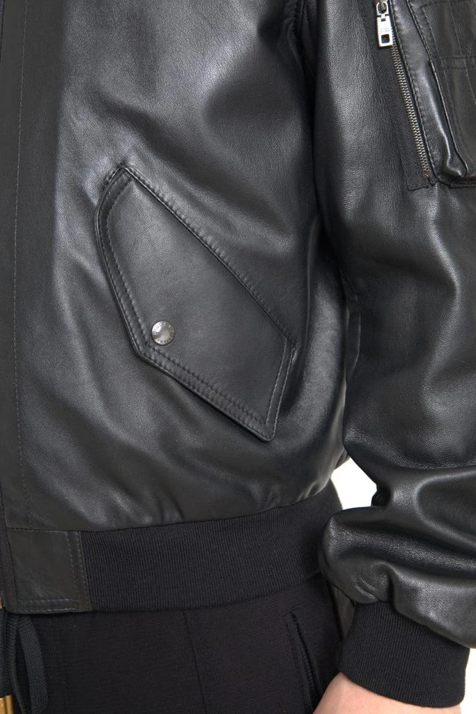 Dolce & Gabbana Dolce & Gabbana Elegant  Leather Bomber Men's Jacket 3
