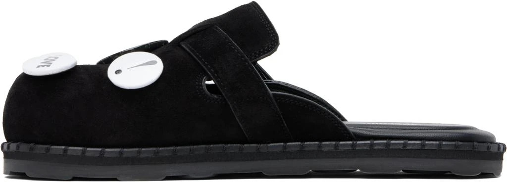 Moschino Black Cow Suede Sporty Mules 3