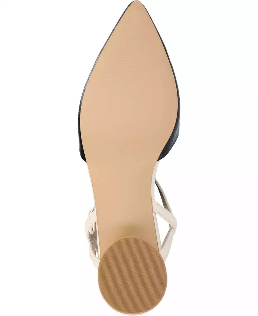 Journee Collection Women's Brynn Block Heel Pointed Toe Flats 5