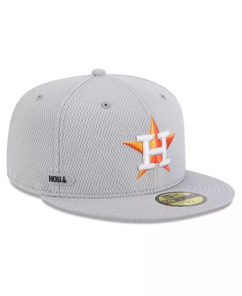 New Era Men's Gray Houston Astros 2025 MLB Clubhouse 59FIFTY Fitted Hat 1