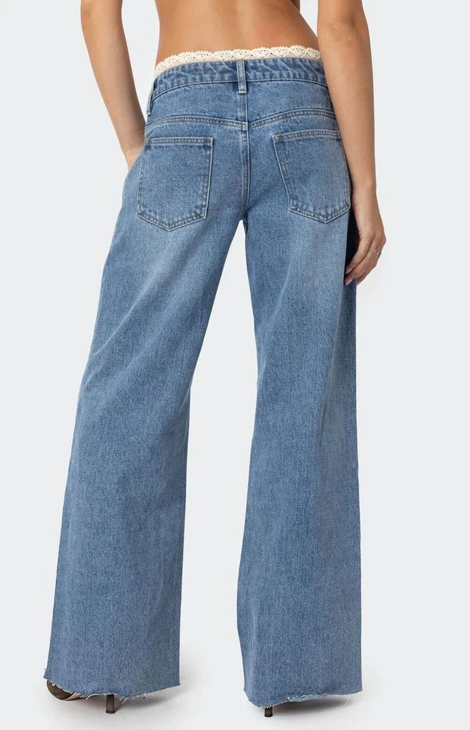 Edikted Karlie Lace Trim Jeans 5