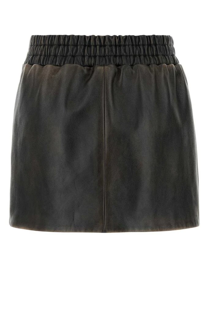 Miu Miu Miu Miu Leather Mini Skirt 2