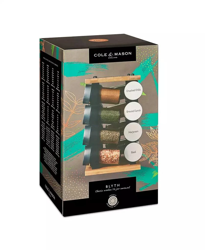 Cole & Mason Blyth Classic Bamboo 16 Jar Carousel Spice Rack 2