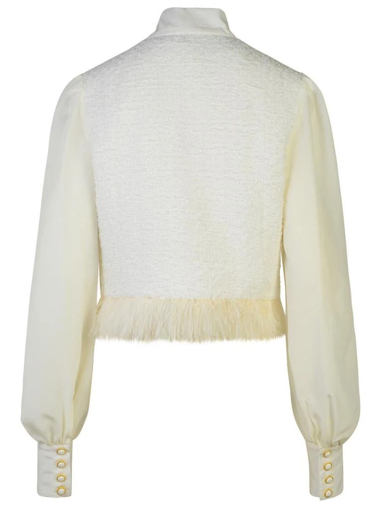 Balmain Balmain White Cotton Blend Jacket 3