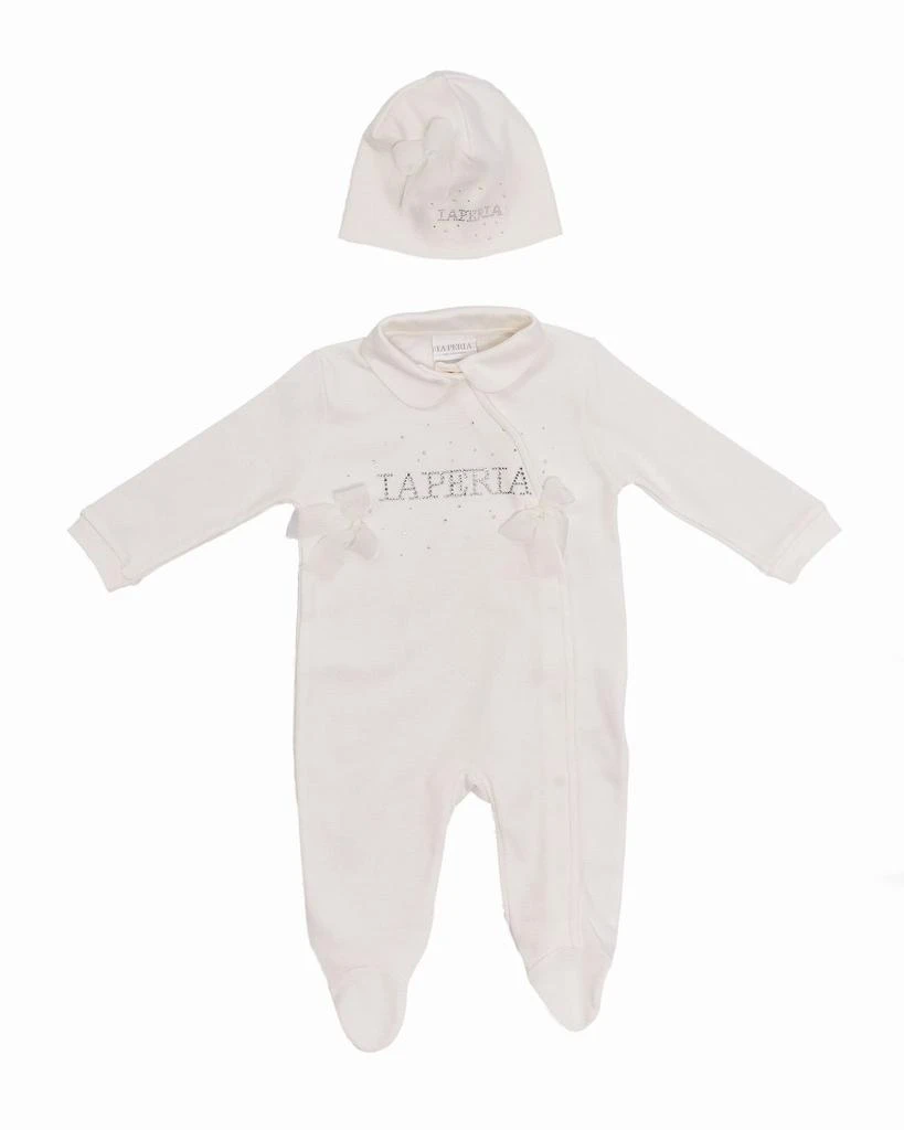 La Perla La Perla Kids Logo Embellished Romper Set