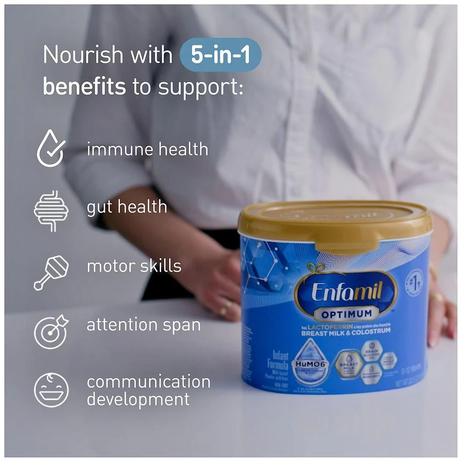Enfamil Optimum Infant Formula with MFGM & Lactoferrin - Reusable Powder Tub 7
