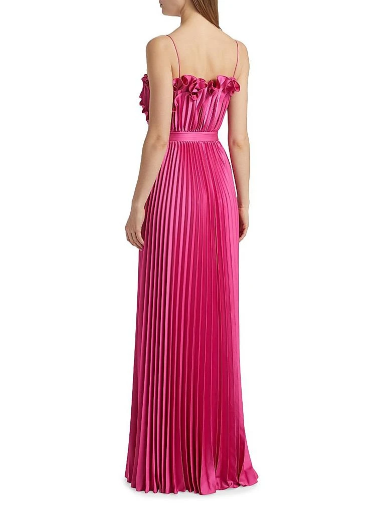 AMUR Arora Plissé Satin Sleeveless Gown​ 5