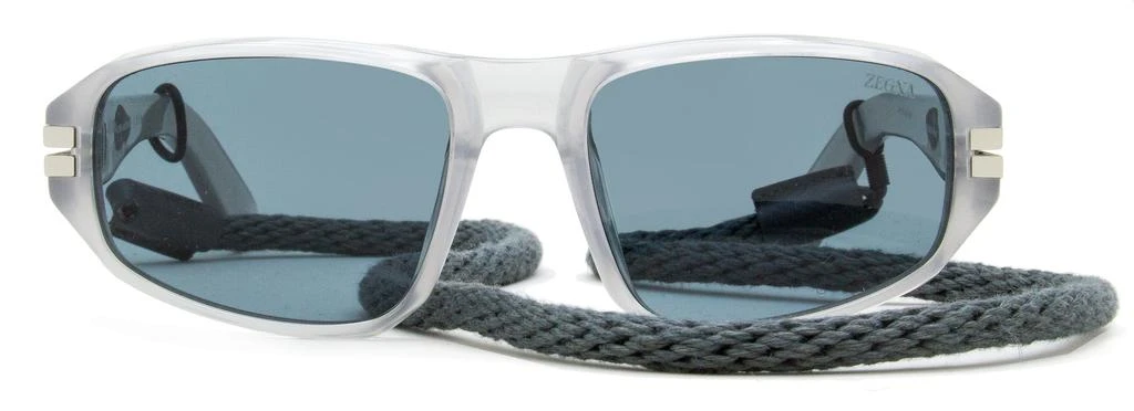 Zegna Men's Lanyard Sunglasses EZ0262 20A Transparent Gray 58mm 3