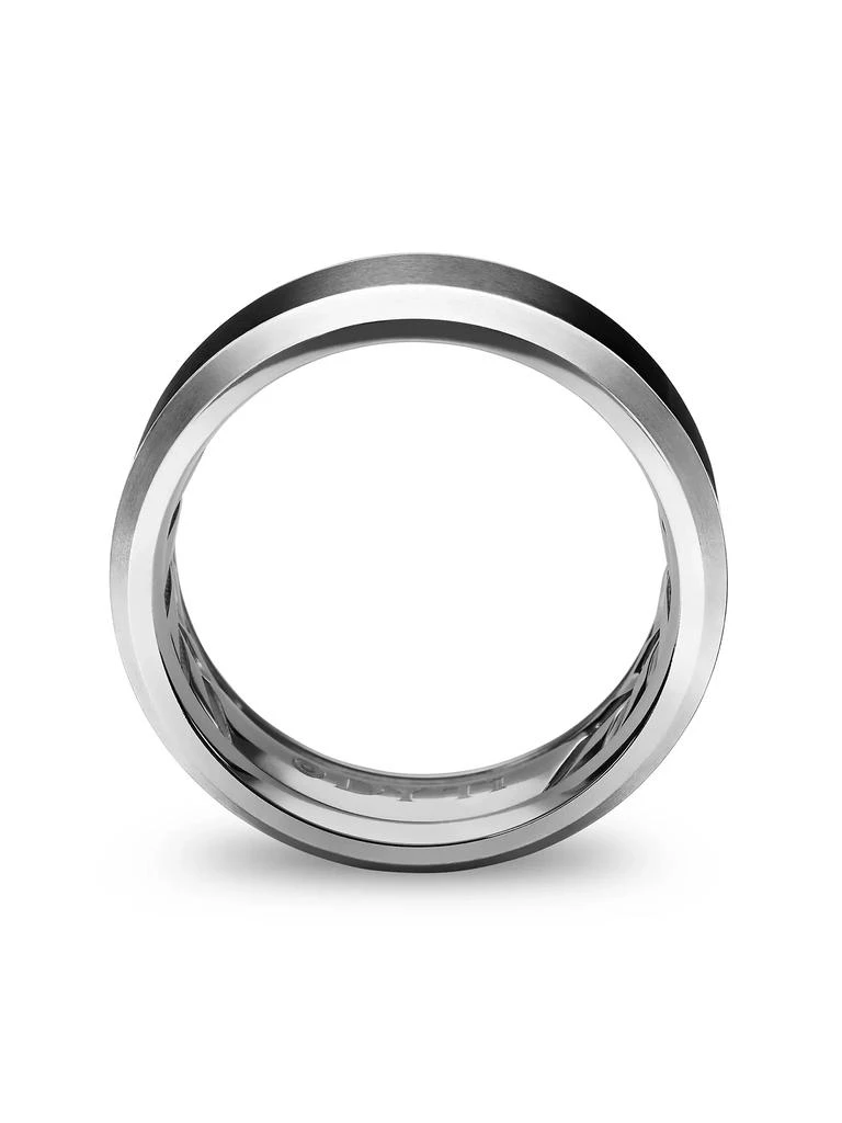 David Yurman Beveled Band Ring in Grey Titanium with Black Titanium 4