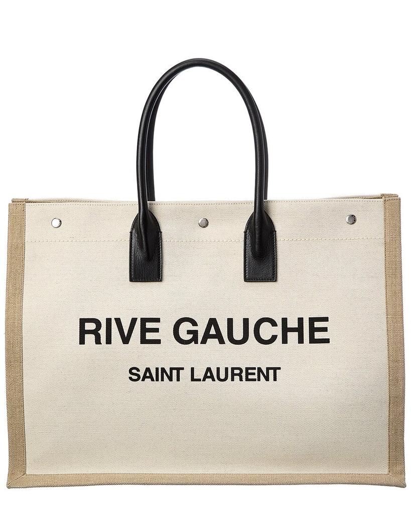 Saint Laurent Saint Laurent Rive Gauche Canvas & Leather Tote