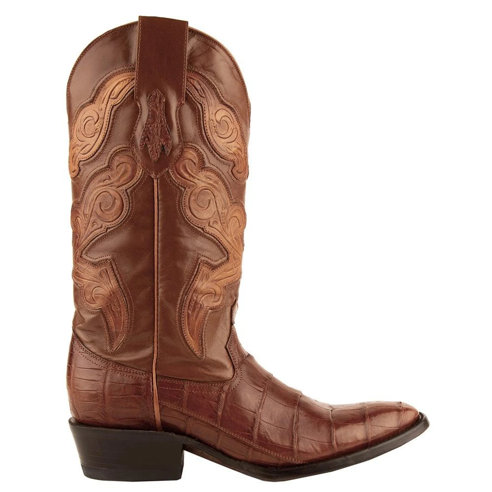 Ferrini American Alligator Square Toe Cowboy Boots