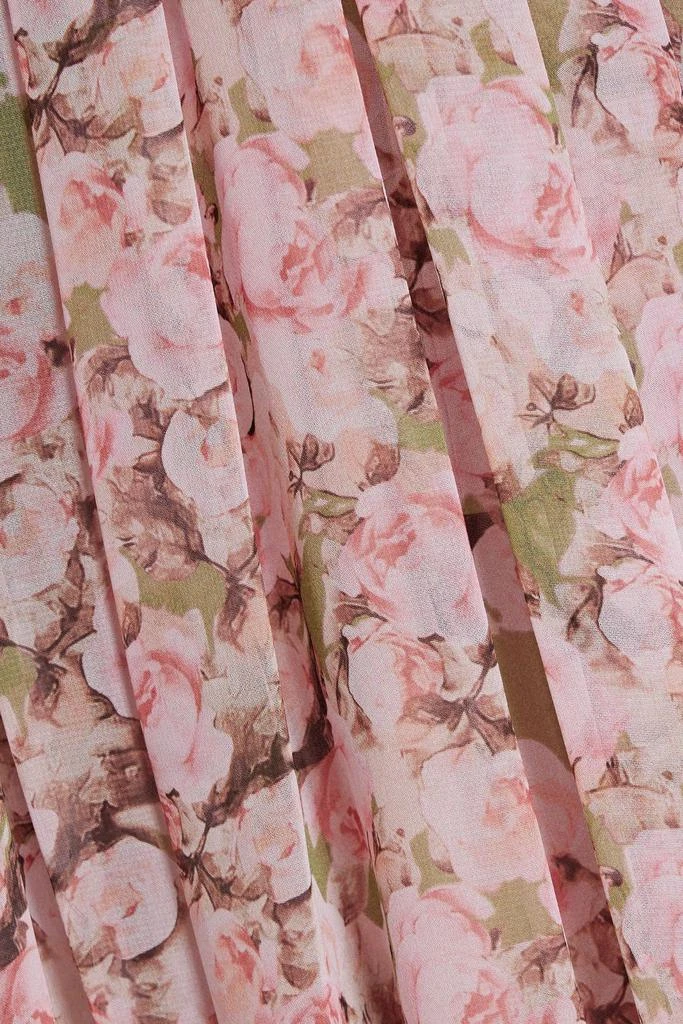 MIKAEL AGHAL Pleated floral-print chiffon dress 4