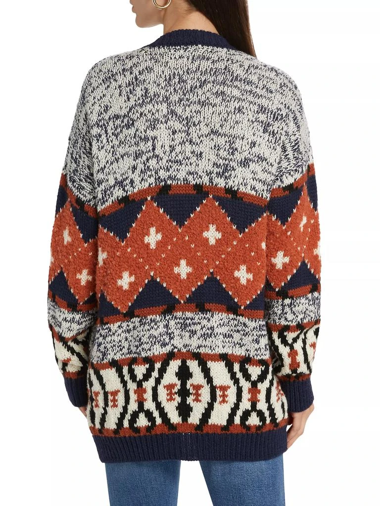 MOTHER The Long Drop Abstract Alpaca-Blend Cardigan 5