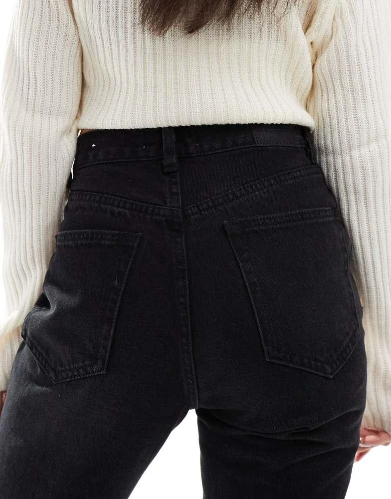 Pull&Bear Pull&Bear ripped mom jean in black 4