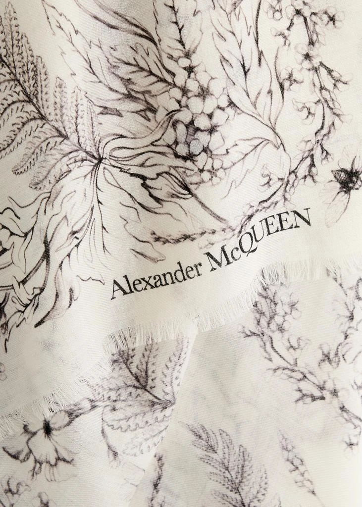 Alexander McQueen Fern skull wool scarf 3