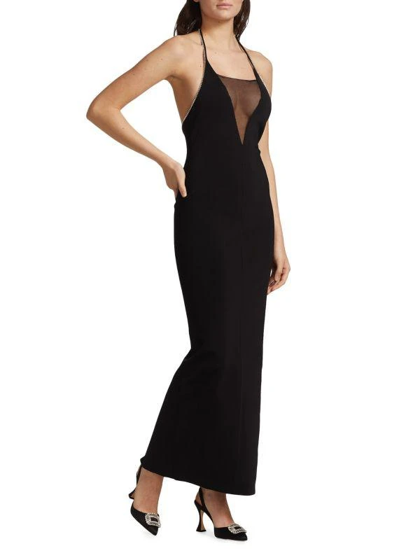 Galvan Stella Crystal Maxi Dress 2