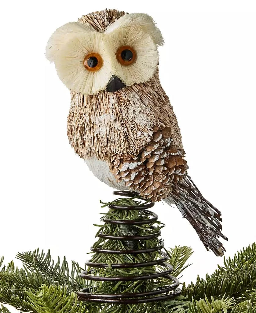 Holiday Lane Woodland Brown & White Owl Tree Topper, Exclusively at Macy’s 1