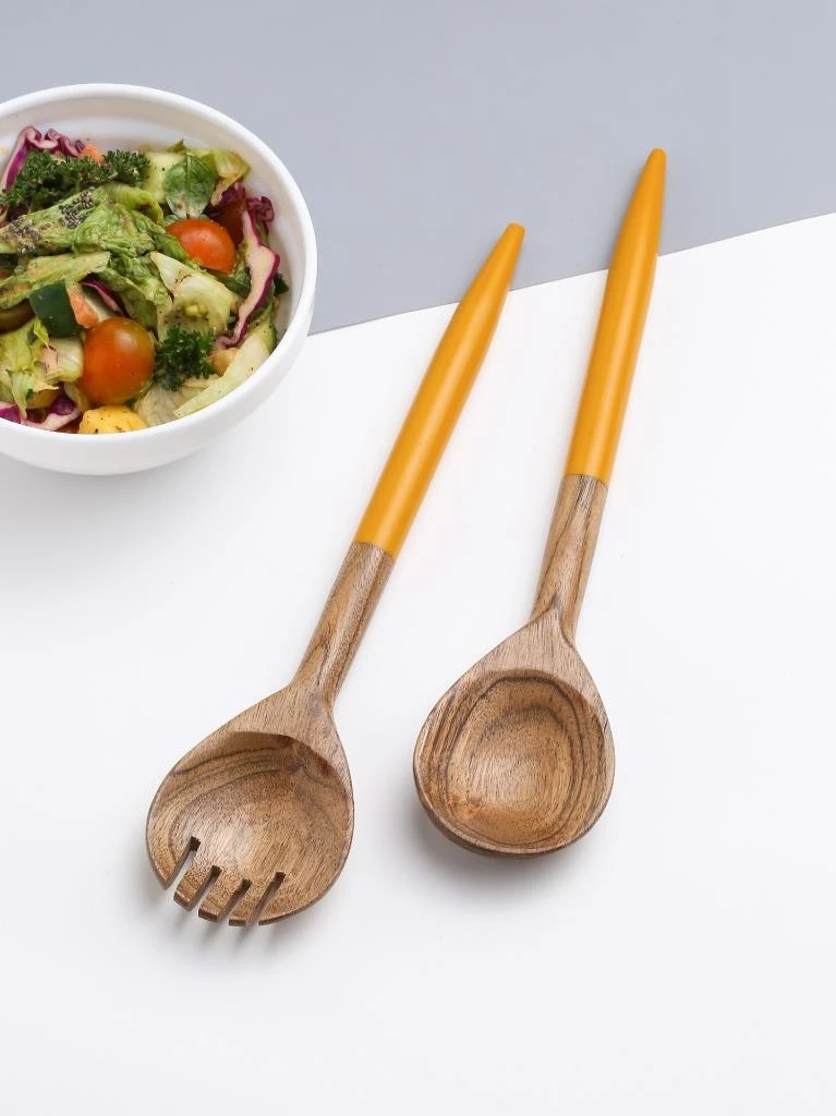 Tiramisu Resin & Wood Salad Server 2 Piece Set 16
