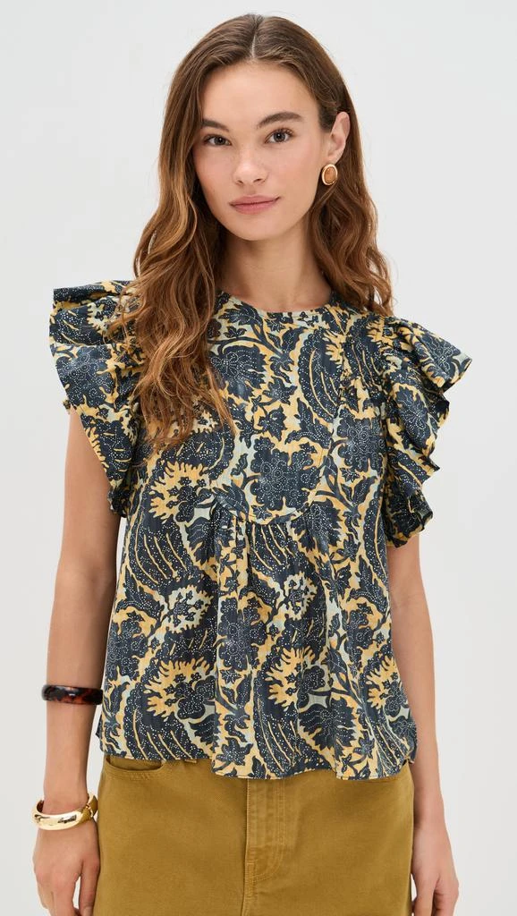 Ulla Johnson Sienna Flutter Sleeve Top 6