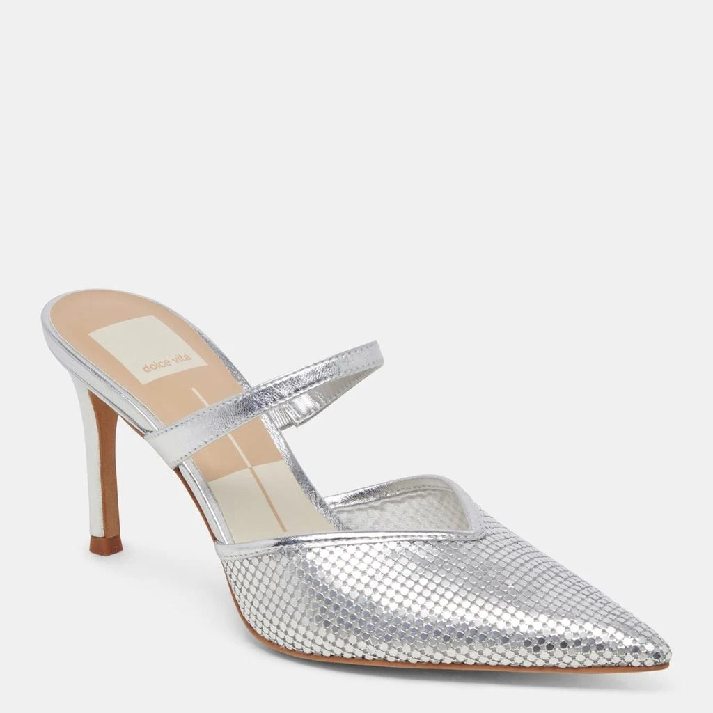 Dolce Vita Kanika Mesh Heels Silver Metallic Mesh 2