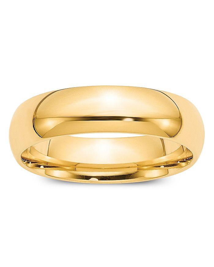 Bloomingdale's Men's 6mm Comfort Fit Band Ring in 14K Yellow Gold