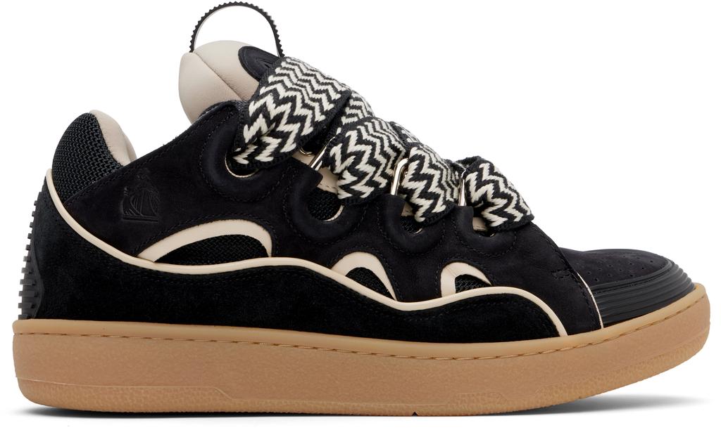 【関税込み】Lanvin SSENSE限定 ブラウン Curb レザースニーカー Lanvin SSENSE Exclusive Brown Leather Curb Sneakers Lanvin