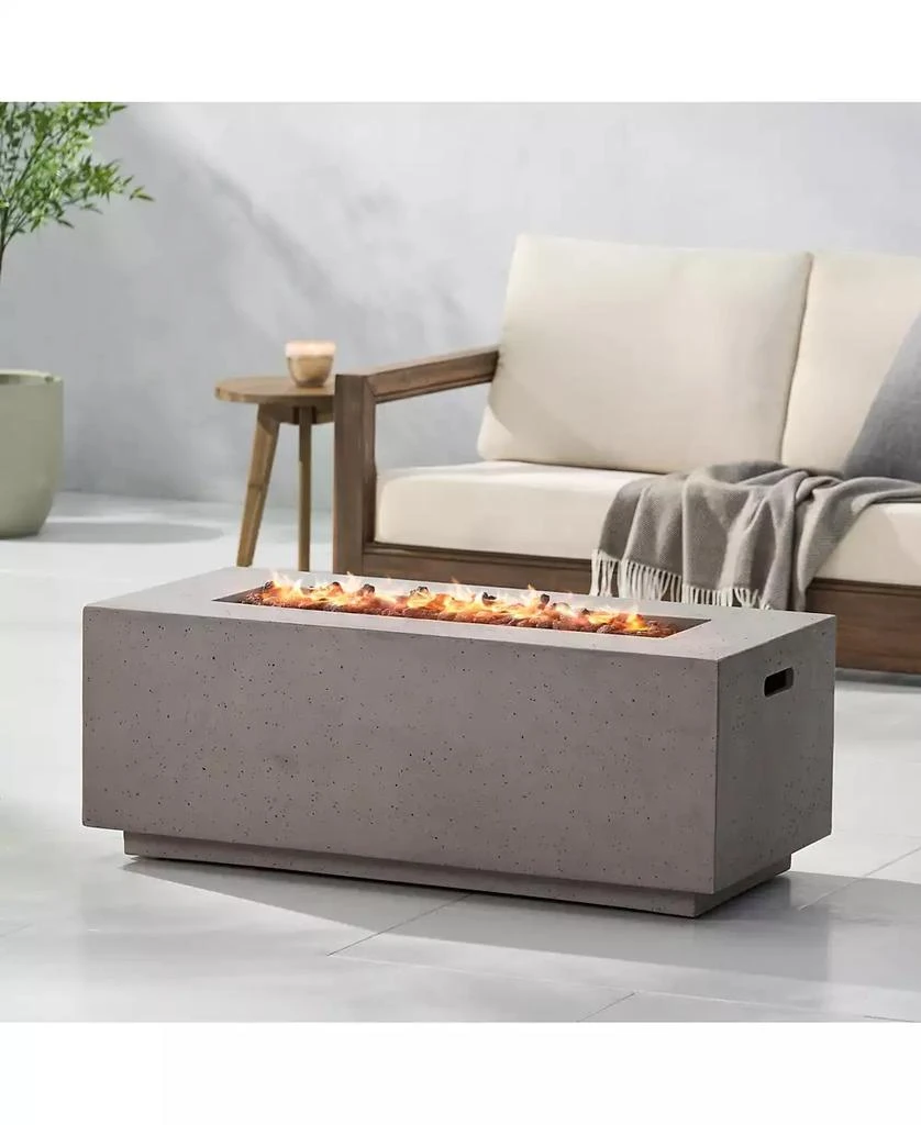 Streamdale Furniture Modern Concrete Fire Pit with 40K BTU for Indoor Warmth and Style