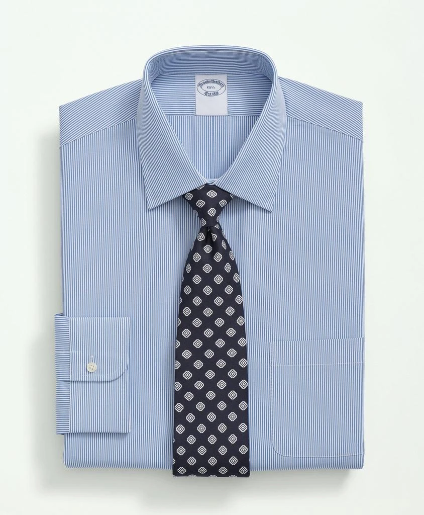 Brooks Brothers Supima® Cotton Poplin Ainsley Collar, Micro Striped Dress Shirt 1