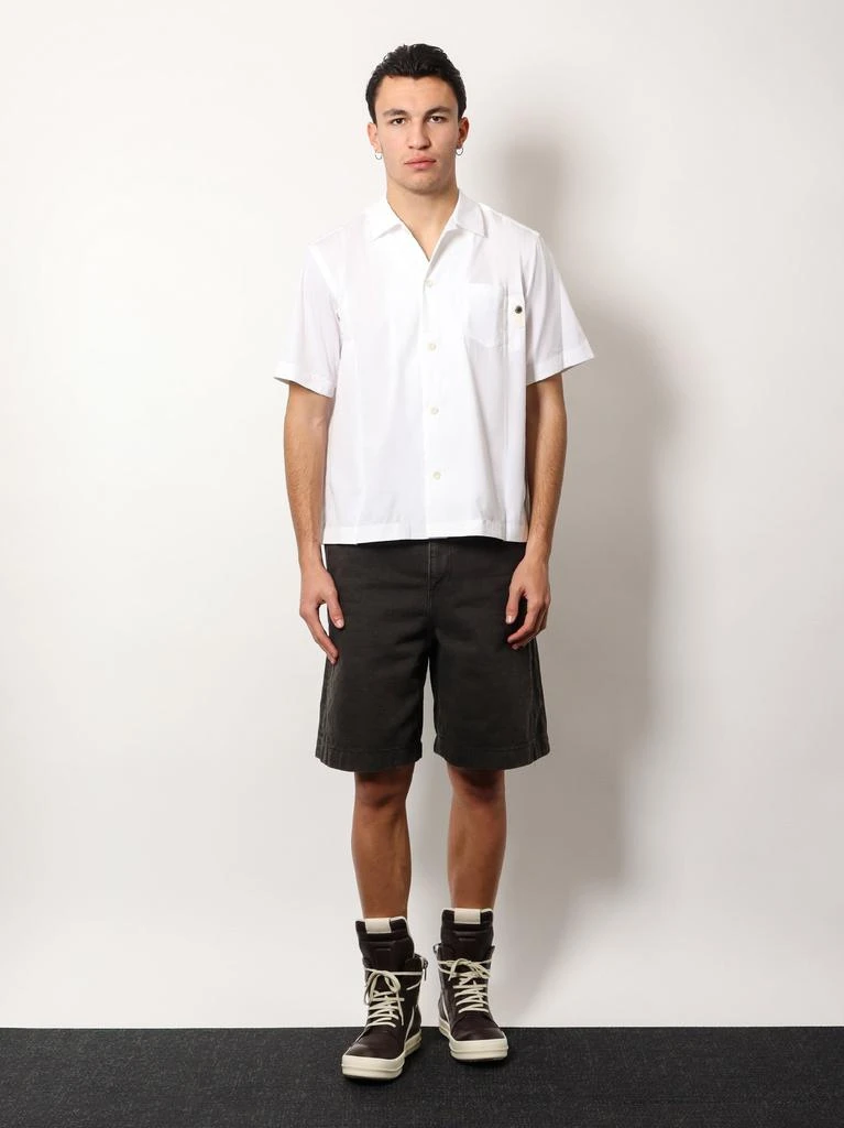 Sacai Black denim bermuda shorts with belt 2
