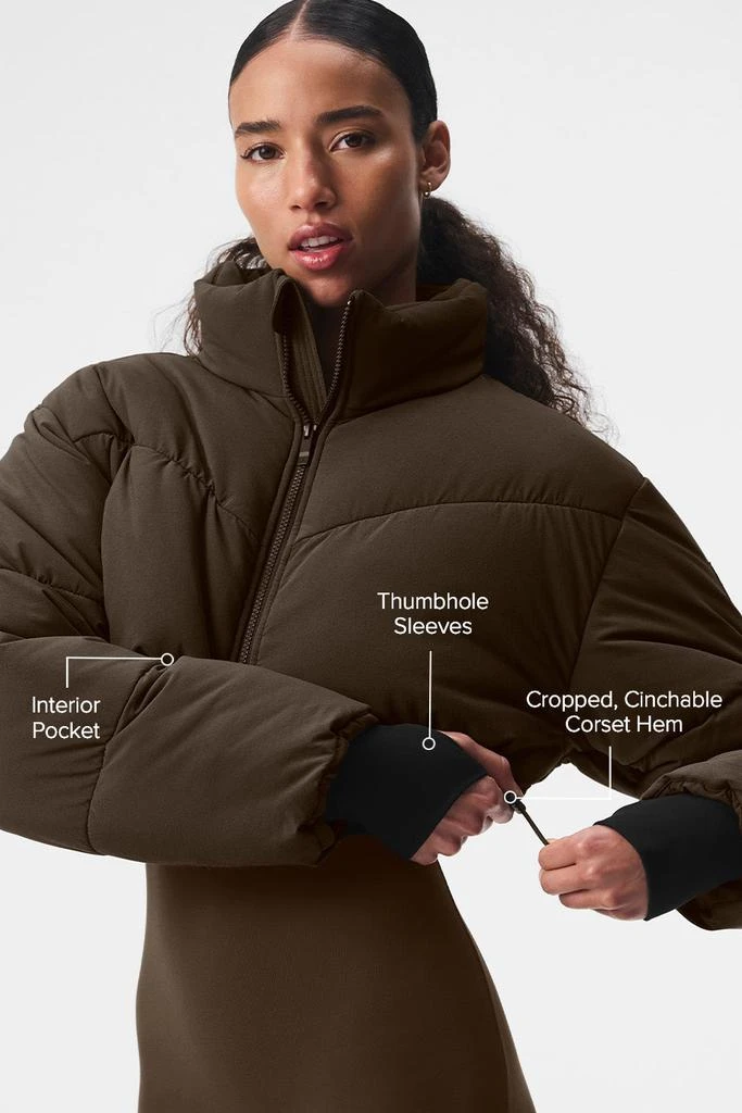 Alo Main Act Corset Puffer - Espresso/Black 2