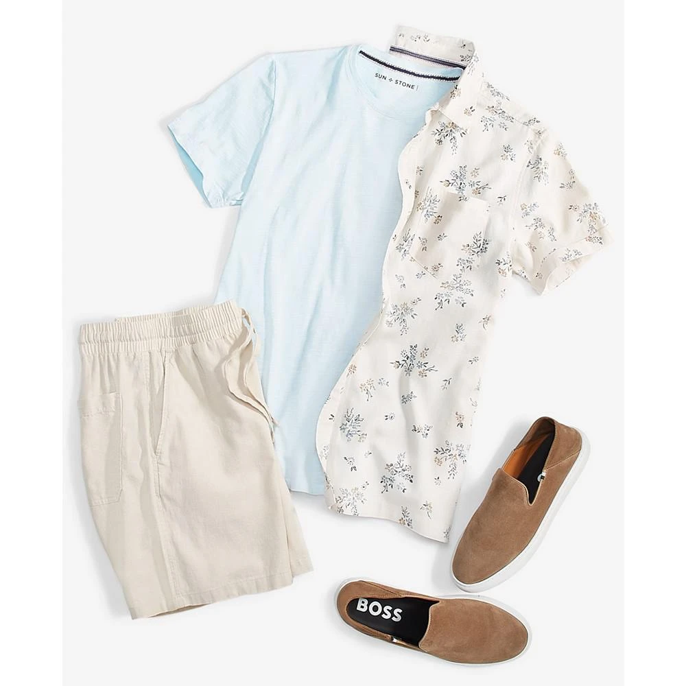 Sun + Stone Men's Vlad Floral Linen-Blend Shirt, Created for Macy's 3
