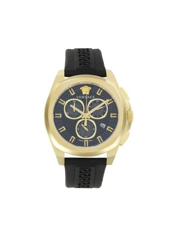 Versace Geo Chrono IP Yellow Gold
Silicone-Strap Watch/43MM 1