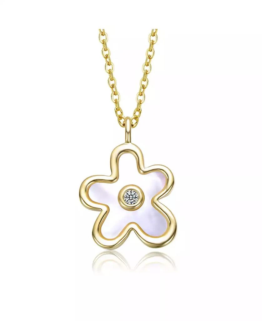 GiGiGirl 14K Gold Plated with Clear Cubic Zirconia Star Shaped Pendant Necklace