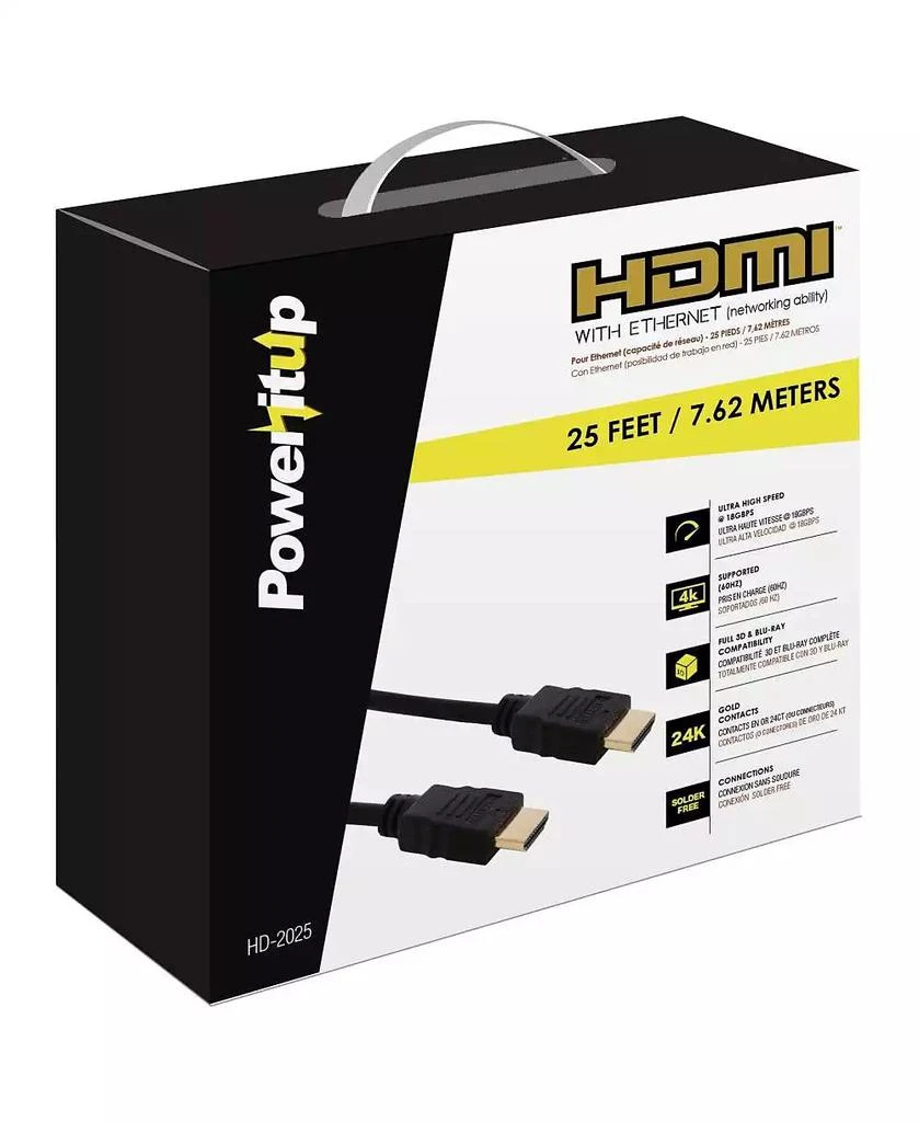 PowerItUp Power It Up 25 ft. HDMI v2.0 Cable with Ethernet