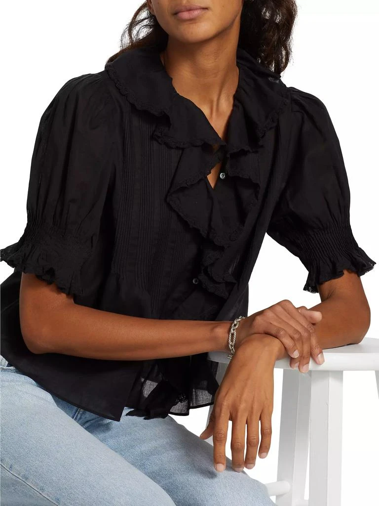 DÔEN Henri Ruffled Puff-Sleeve Top 6