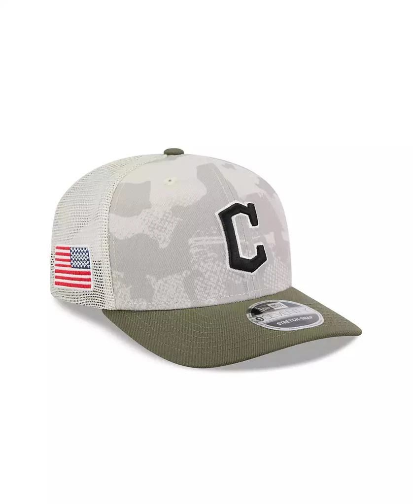 New Era Men's Light Beige/Olive Cleveland Guardians 2025 Armed Forces Day 9SEVENTY Adjustable Hat 2