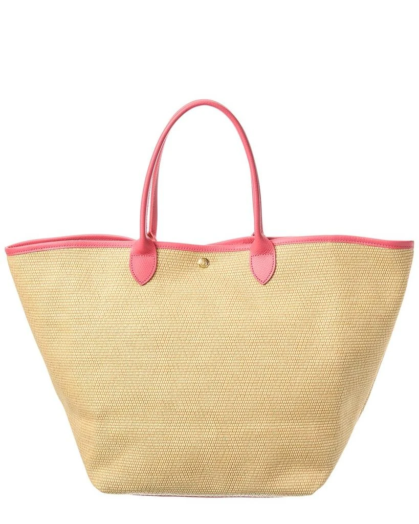 Longchamp Le Pliage Collection Large Raffia Basket Bag 2