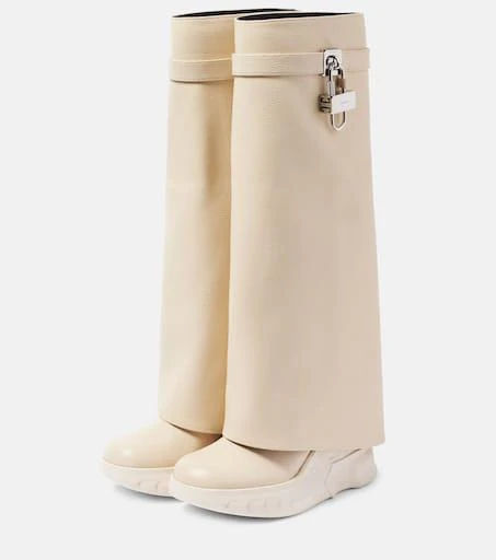 Givenchy Shark Lock leather biker boots 4