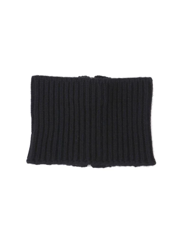 Sa Su Phi Ribbed Knit Scarf With Central Silver Zipper 2