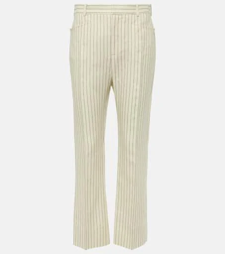 Tom Ford Wallis striped wool and silk-blend straight pants 1