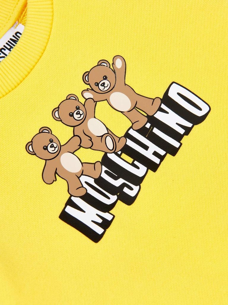 Moschino Moschino Baby Teddy Bear Logo Sweatshirt in Yellow 3