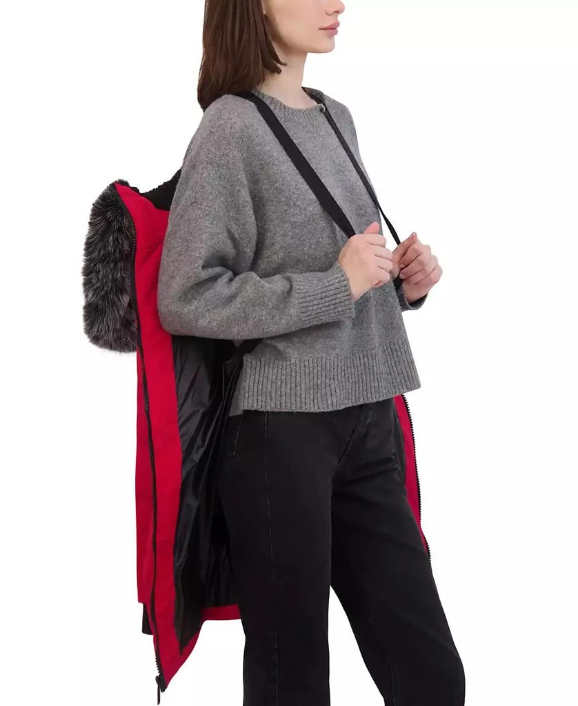 Nautica Women's Faux-Fur-Trim Hooded Puffer Coat 9