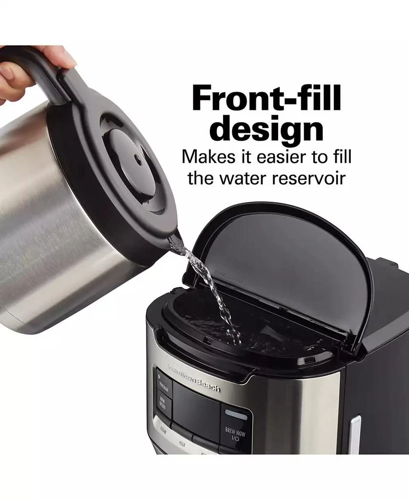 Hamilton Beach Front Fill 12 Cup Programmable Coffee Maker with Thermal Carafe - 46391 3