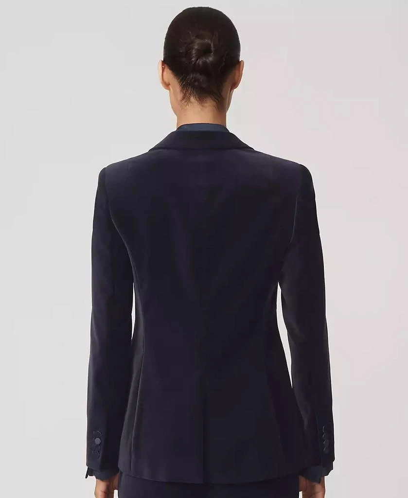 REISS Women's Verda Cotton Velvet Tuxedo Blazer 6
