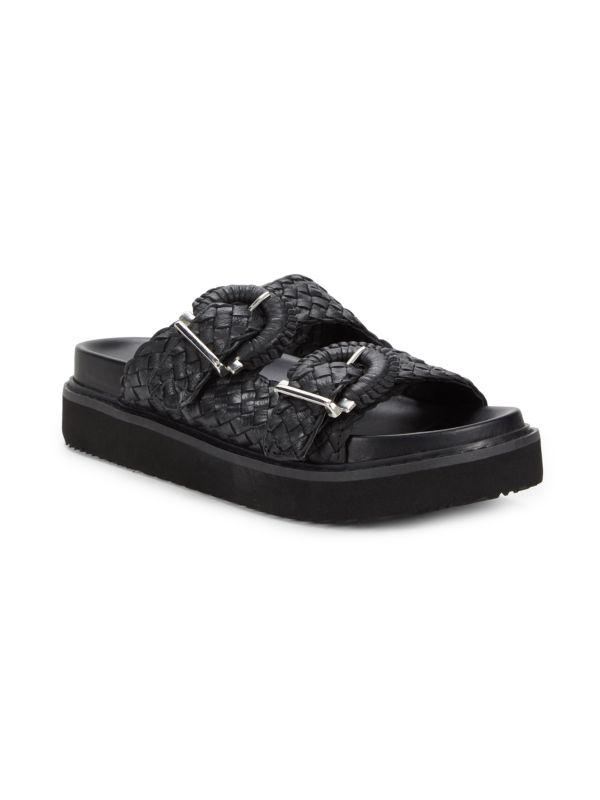 Marc Fisher Auggie ​Woven Leather Slide Sandals